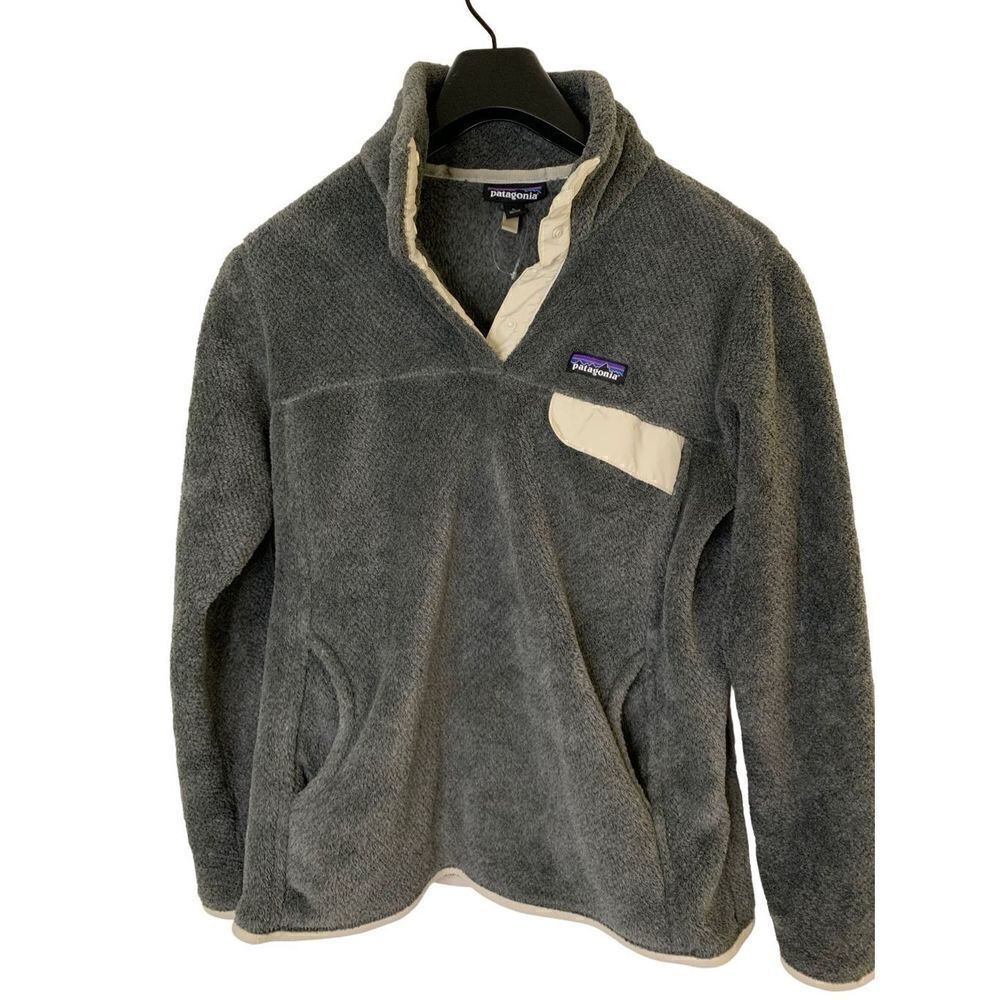 Patagonia Re-Tool snap T fleece pullover gray women's size large 25442